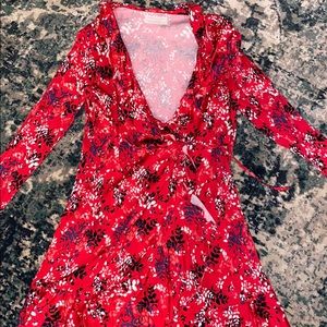 Wrap floral dress